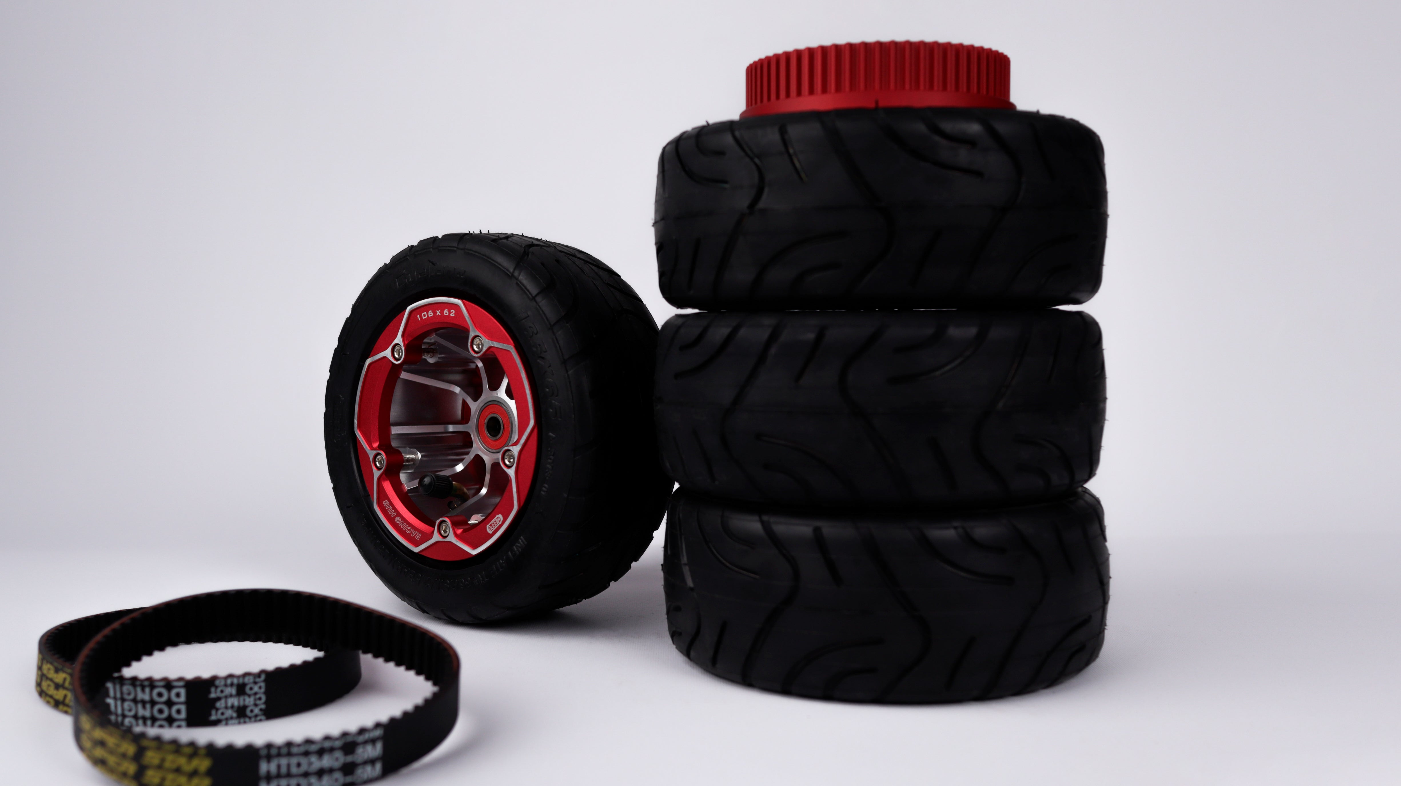 165 Cyclone Racing Wheels for Belt Driven Boards